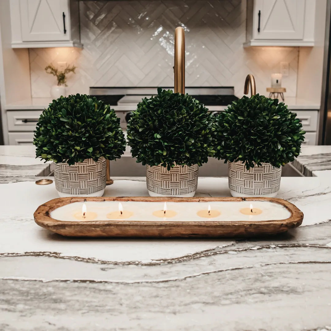 5-Wick Dough Bowl Soy Candle - Costa Del Ahazar
