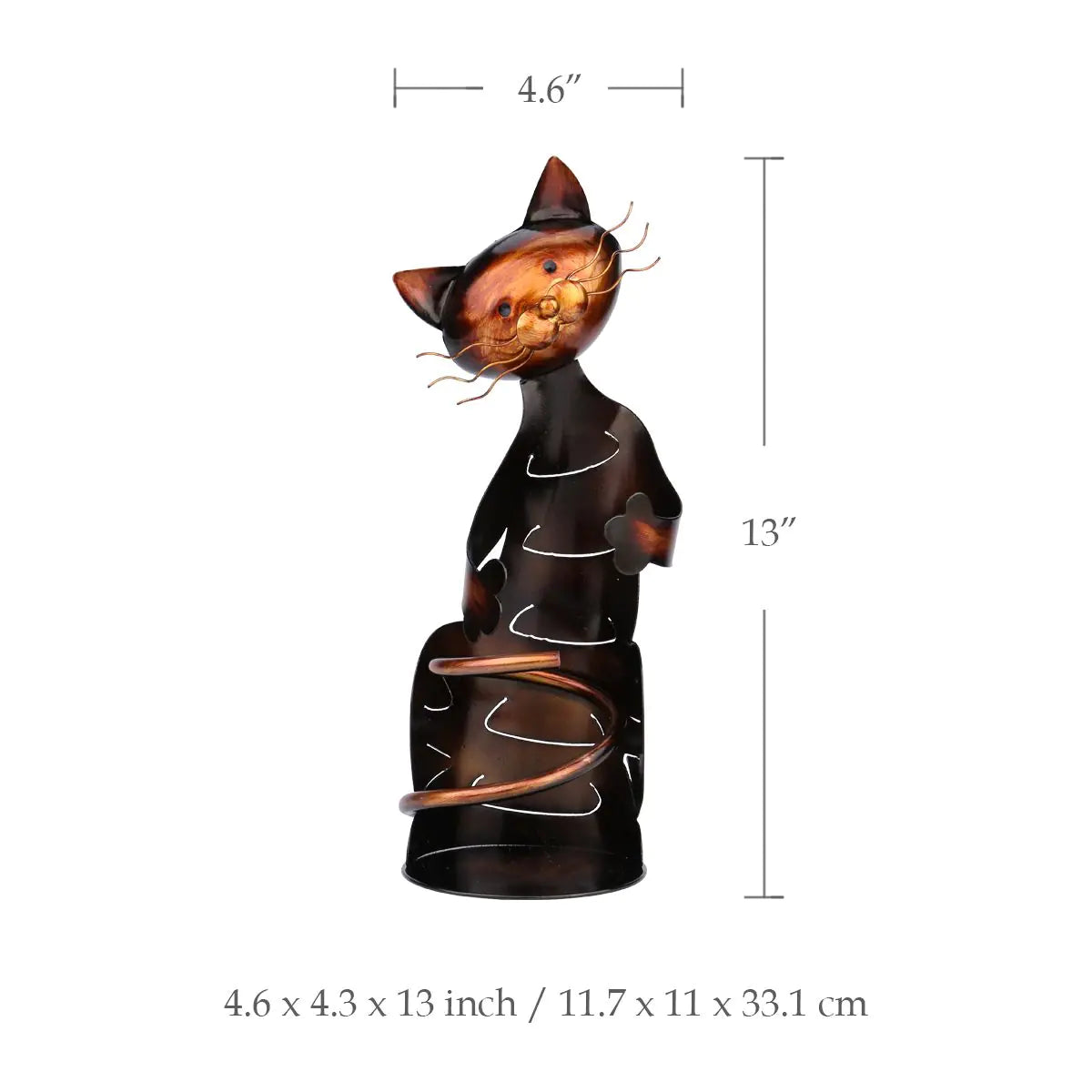 Cat Wine Rack, Iron Wine Holder, Cat Iron Decor
