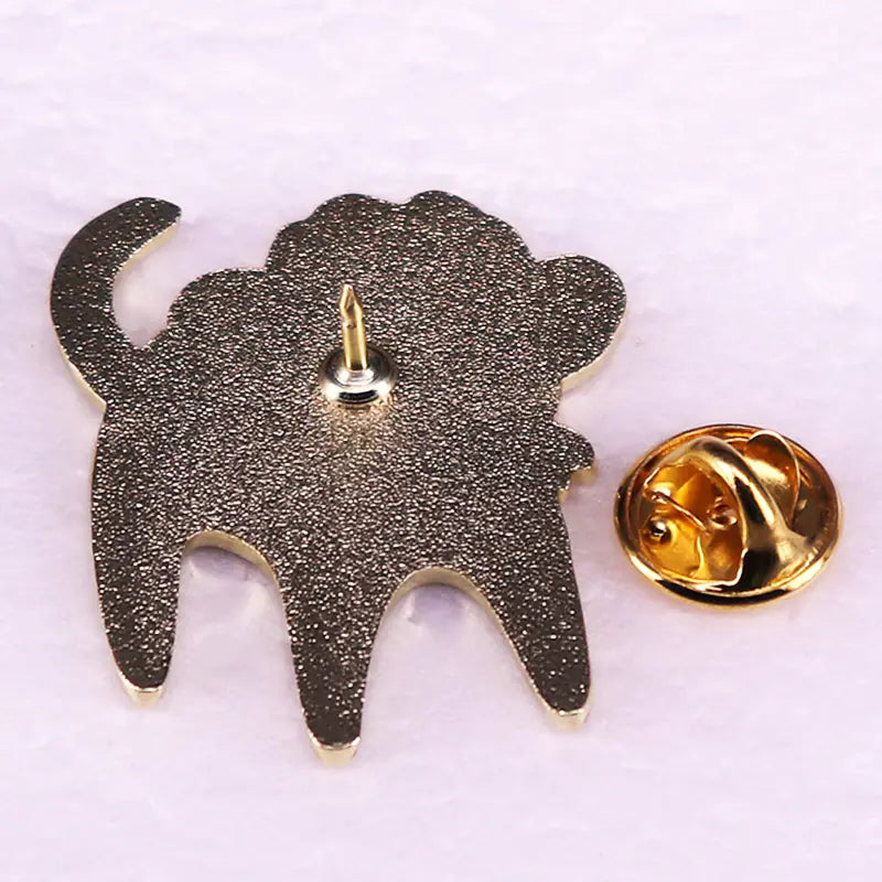 Western Cowboy Cat Black Cat Brooch Pin Accessory