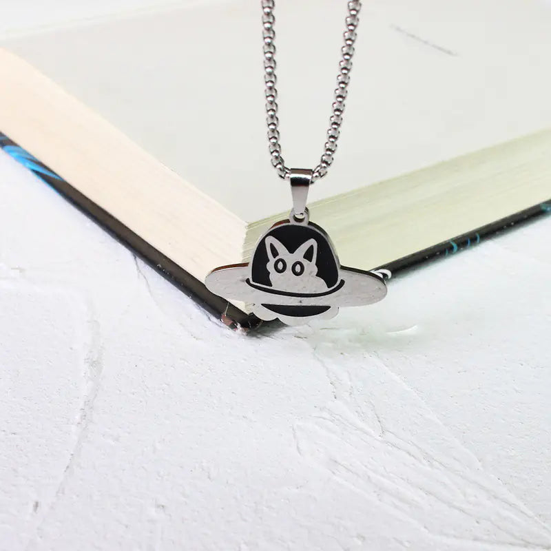 Cat in a Box Necklace - Creative Black Cat Pendant