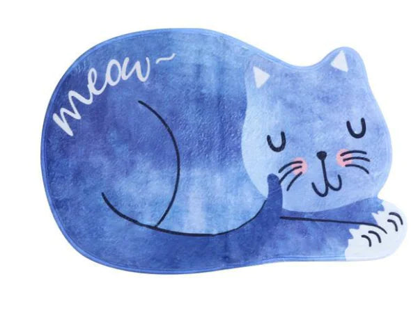 Memory Foam Cat Anti-Slip Mat - Sleeping Cat Design