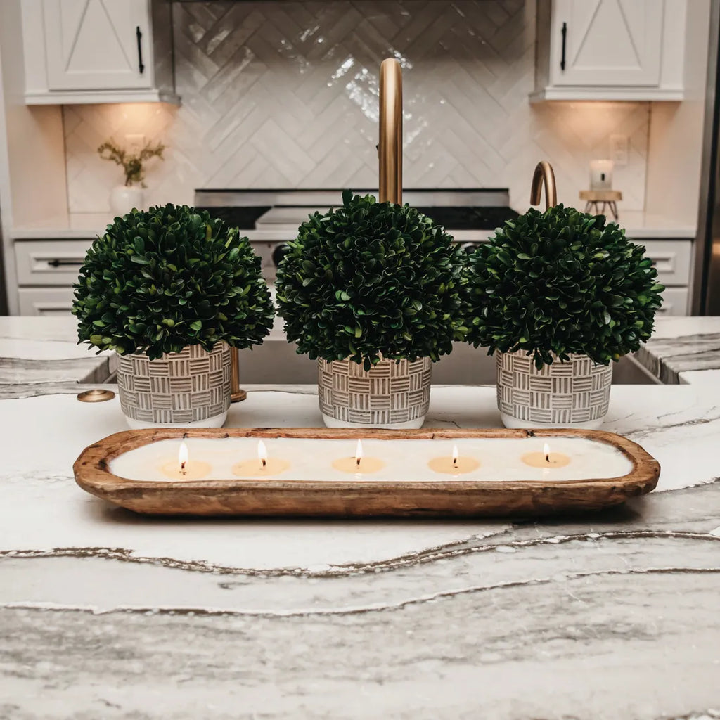 5-Wick Dough Bowl Soy Candle - Costa Del Ahazar