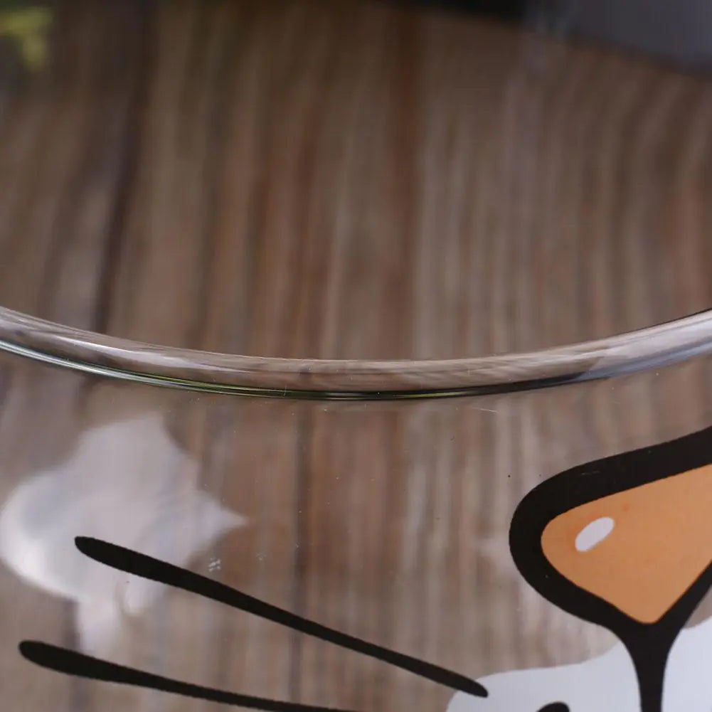 Funny Cat Whiskers Glass Mug - Cat Cup