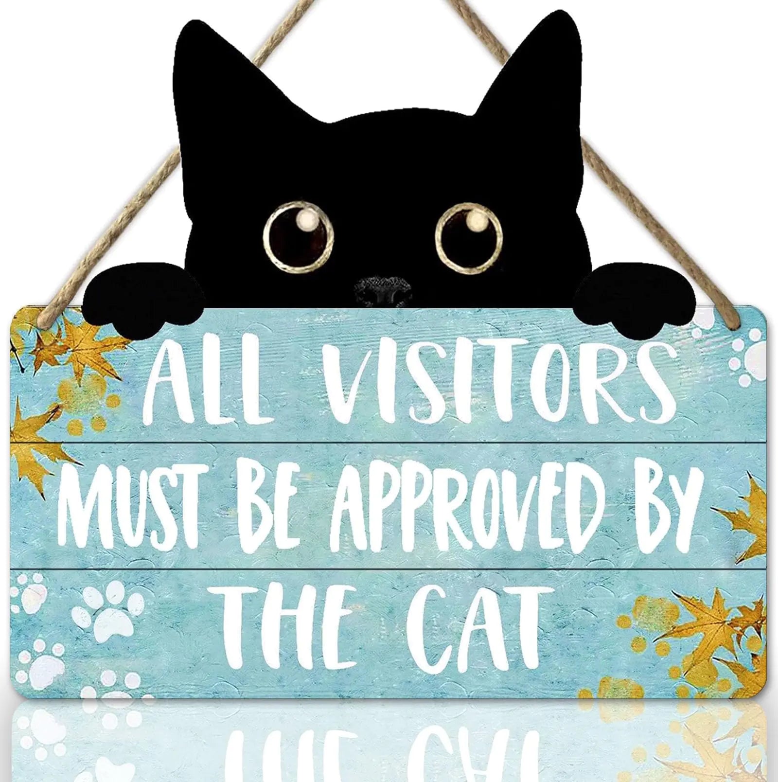Funny Cat Signs Cat Wall Decor Pet Door Hanging Decor All Visitors Must Be Approved By The Cat Sign Welcome Home Gifts Cat Decor For Cat Lovers Wooden Sign Cats Welcome People Tolerated Wood Plaque
