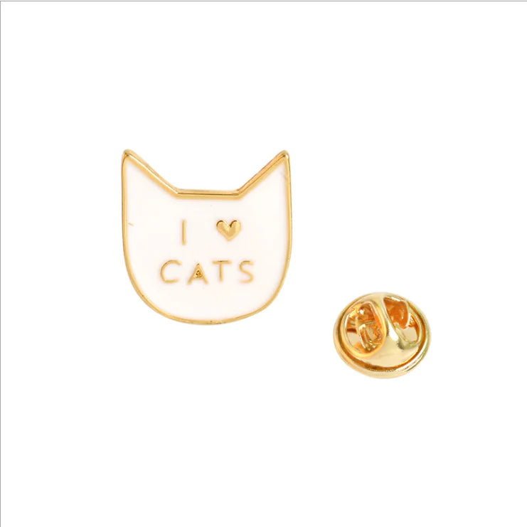 Cute Cartoon Cat Brooch for Cat Lovers and Supporters