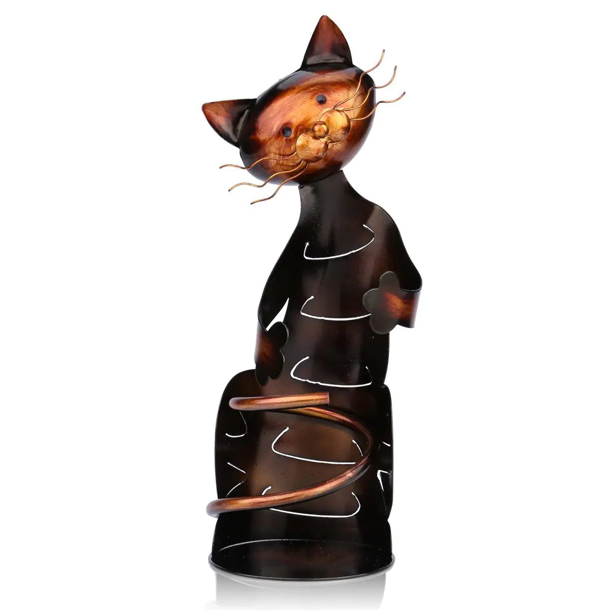 Cat Wine Rack, Iron Wine Holder, Cat Iron Decor